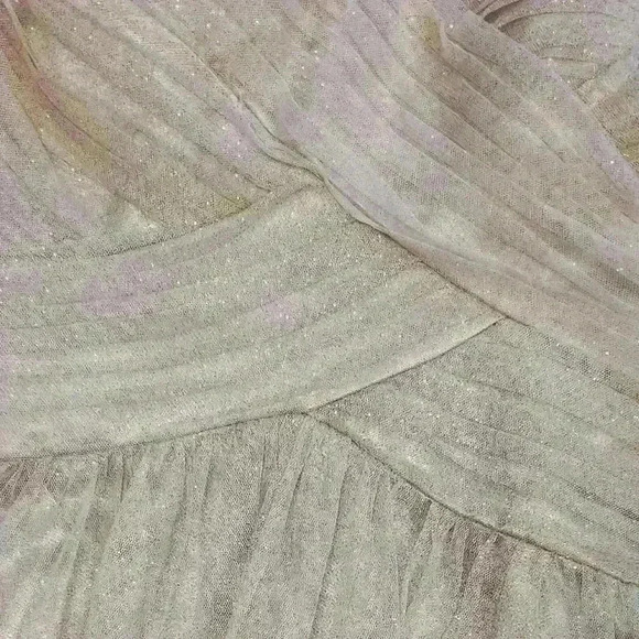 LAURA PETITES CHAMPAGNE GLITTER MININ DRESS SIZE 10 - Picture 9 of 9